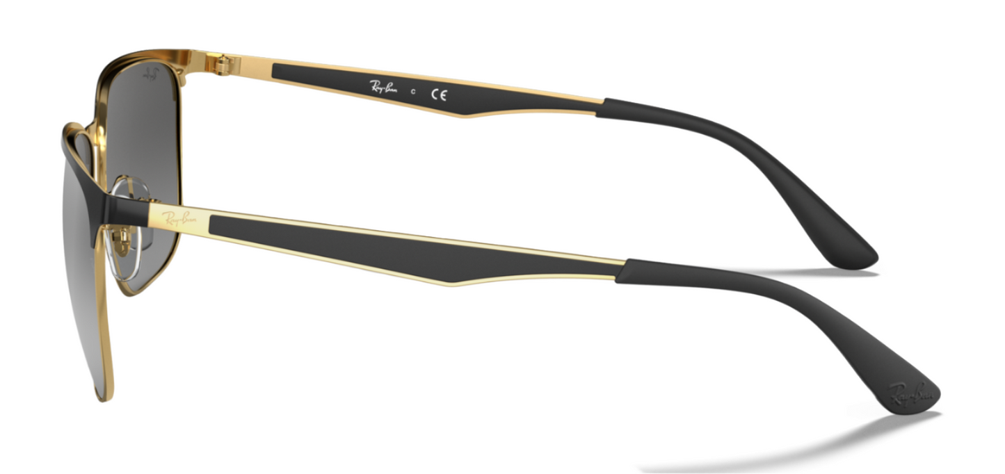 Ray-Ban 3569 Black on Arista Grey Mirror Silver Gradient (3569 187/88)