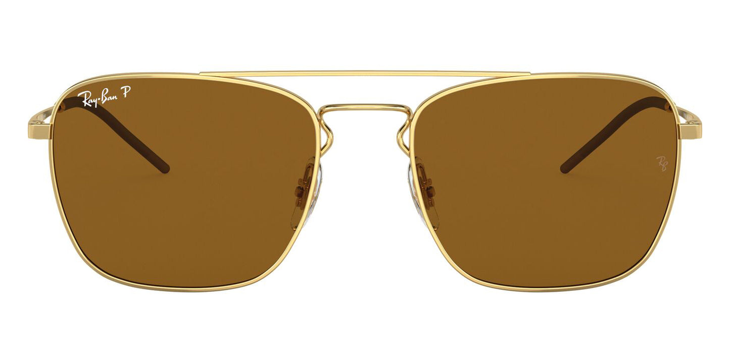 Ray-Ban 3588 Polarised Arista Gold Dark Brown RB3588 925083 (55)