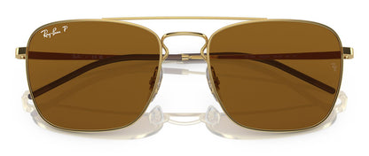 Ray-Ban 3588 Polarised Arista Gold Dark Brown RB3588 925083 (55)