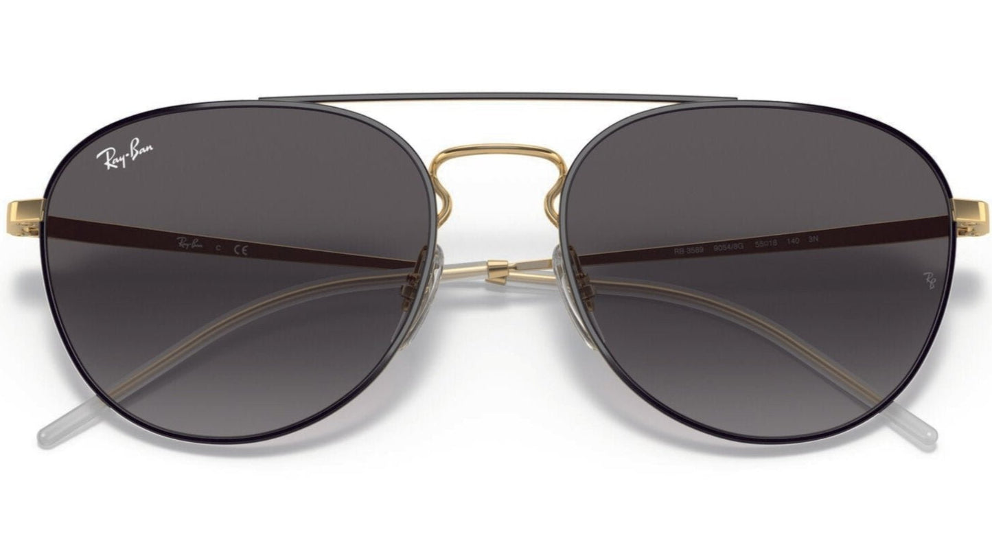 Ray-Ban 3589 Black on Gold Grey Gradient (3589 9054/8G)