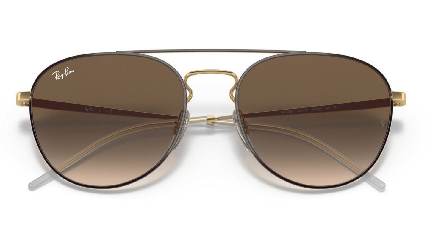 Ray-Ban 3589 Brown on Gold Brown Gradient (3589 905513)