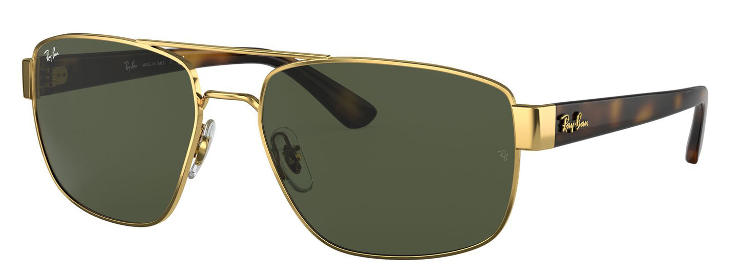 Ray-Ban 3663 Polarised Arista Gold Brown RB3663 001/31 (60)