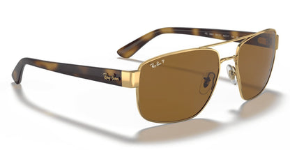 Ray-Ban 3663 Polarised Gold Tortoiseshell Brown (3663 001/57)