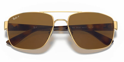 Ray-Ban 3663 Polarised Gold Tortoiseshell Brown (3663 001/57)