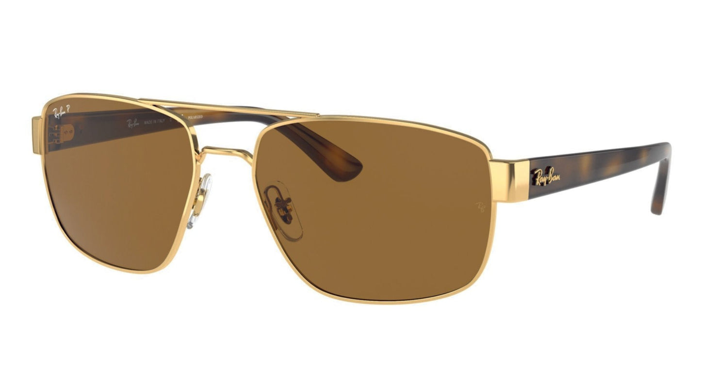 Ray-Ban 3663 Polarised Gold Tortoiseshell Brown (3663 001/57)