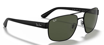 Ray-Ban 3663 Black G-15 Green RB3663 002/31 (60)