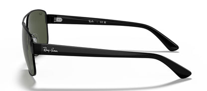 Ray-Ban 3663 Black G-15 Green RB3663 002/31 (60)