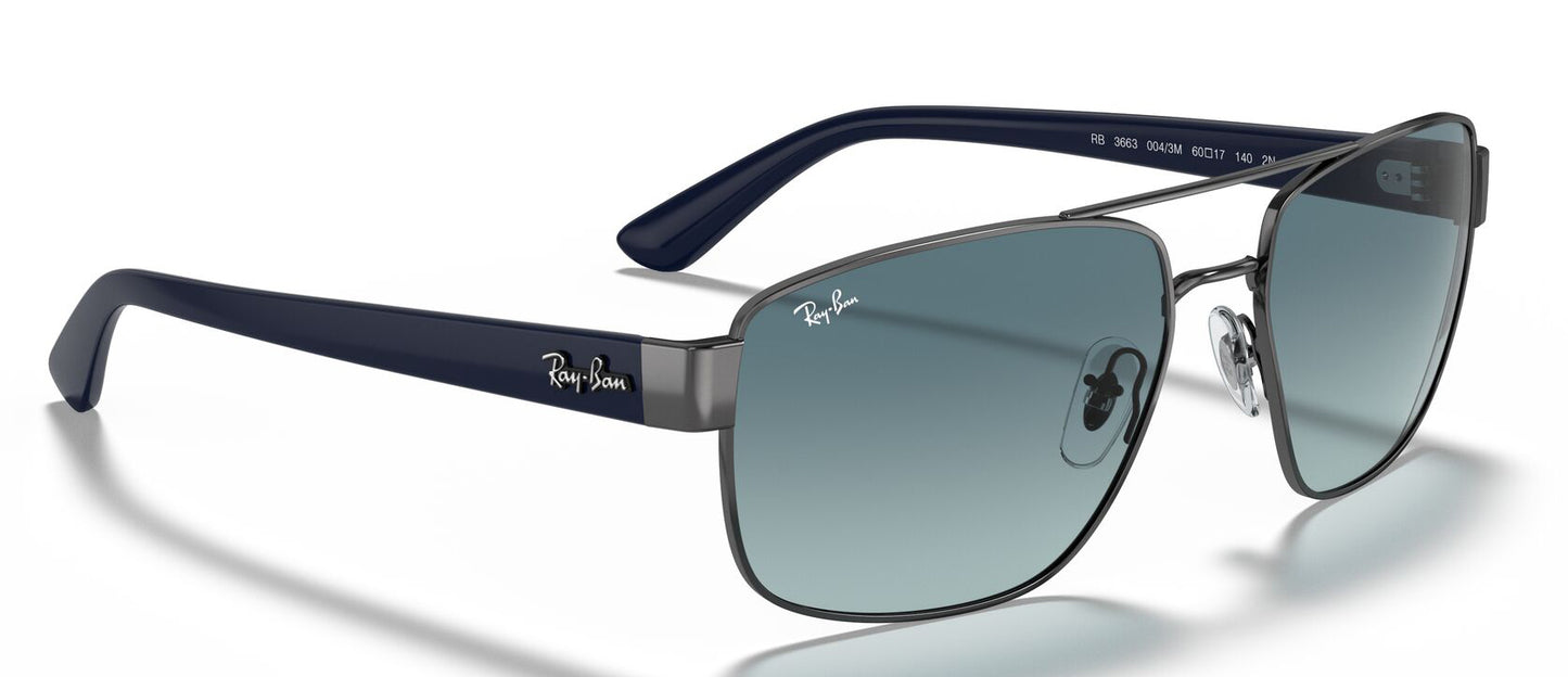 Ray-Ban 3663 Gunmetal Blue Grey Gradient RB3663 004/3M (60)