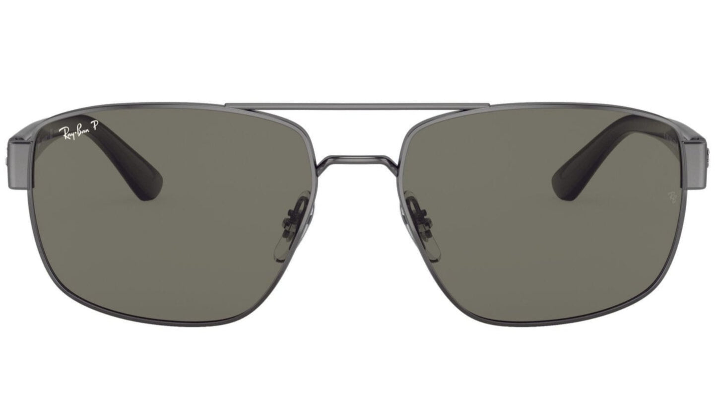 Ray-Ban 3663 Polarised Gunmetal Black Green (3663 004/58)