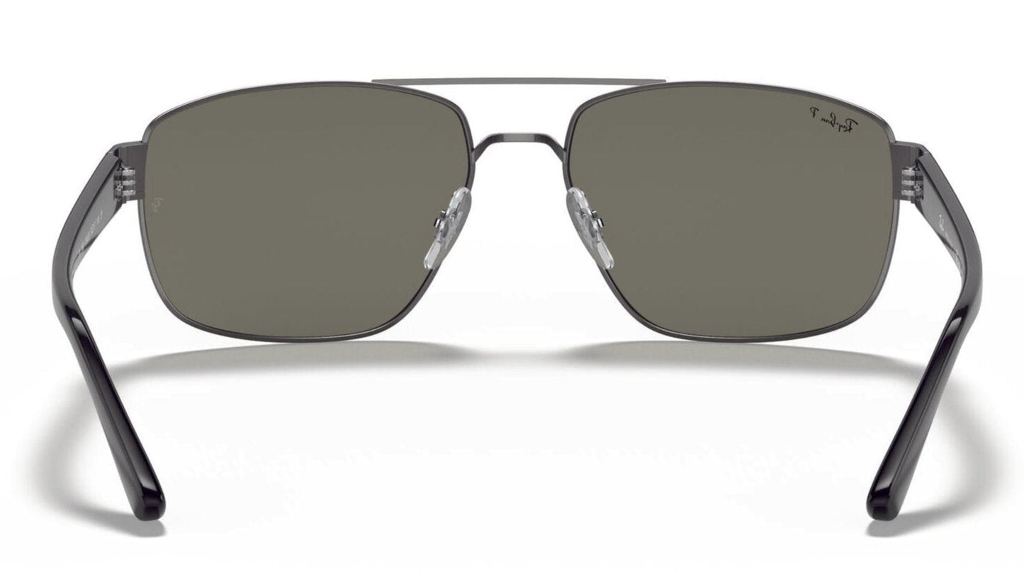 Ray-Ban 3663 Polarised Gunmetal Black Green (3663 004/58)