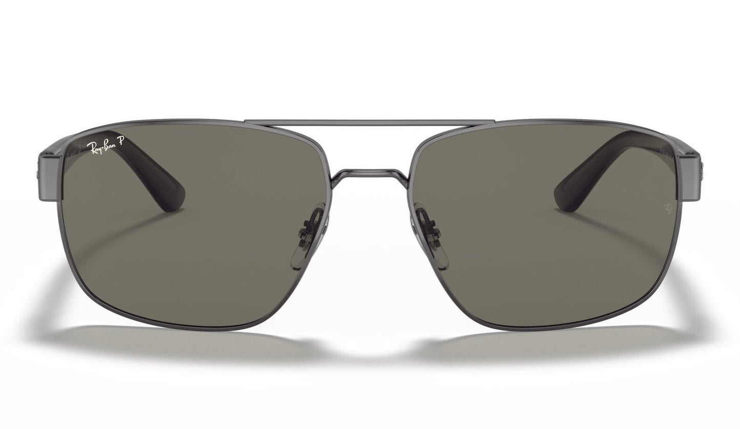 Ray-Ban 3663 Polarised Gunmetal Black Green (3663 004/58)