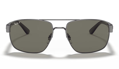 Ray-Ban 3663 Polarised Gunmetal Black Green (3663 004/58)