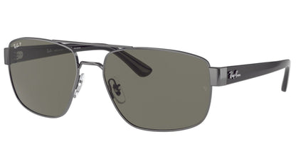 Ray-Ban 3663 Polarised Gunmetal Black Green (3663 004/58)