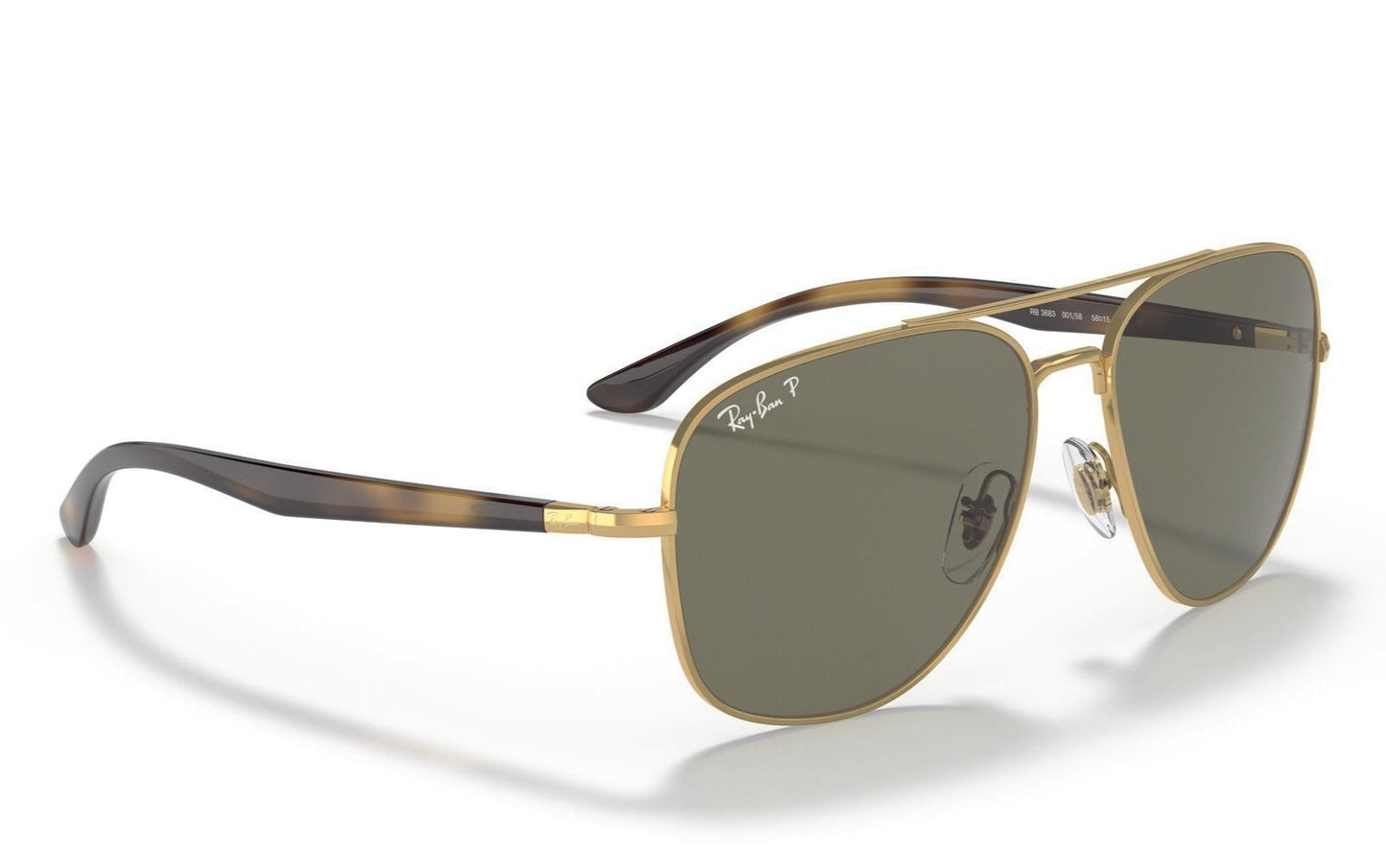 Ray-Ban 3683 Polarised Gold Green (3683 001/58)