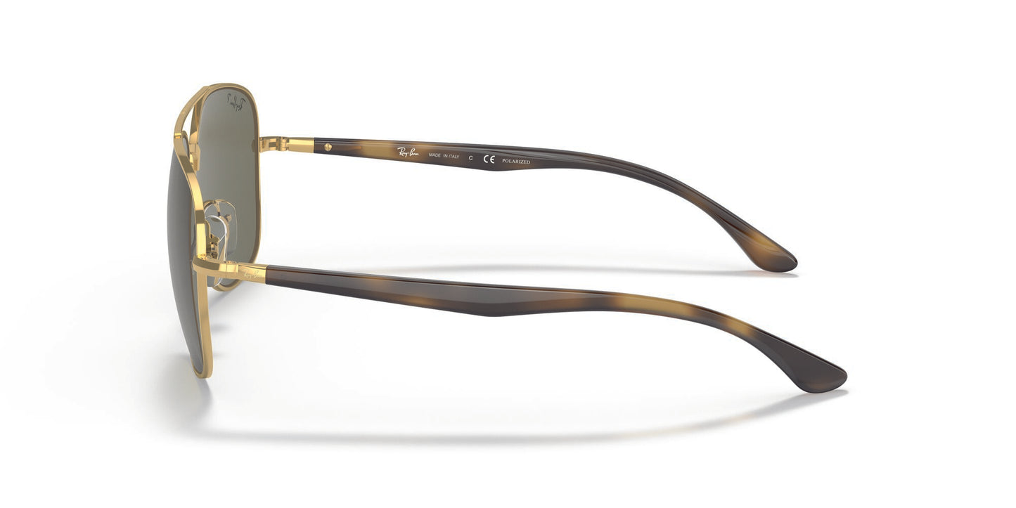 Ray-Ban 3683 Polarised Gold Green (3683 001/58)