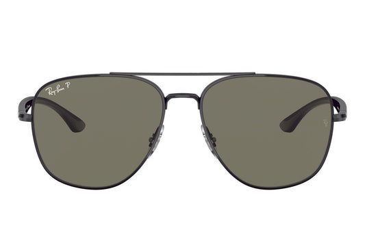 Ray-Ban 3683 Polarised Gloss Black Green RB3683 002/58 (56)