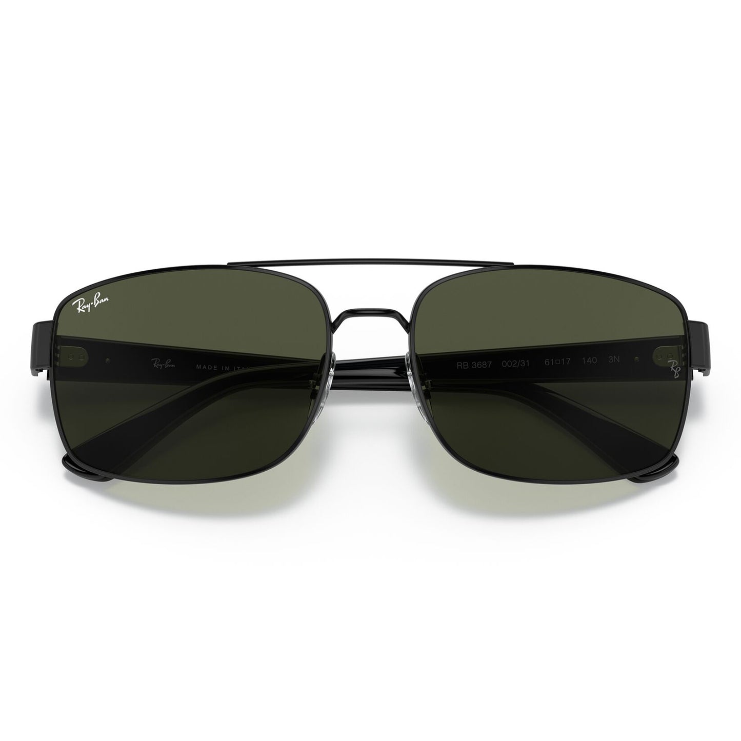Ray-Ban 3687 Black Green RB3687 002/31 (61)
