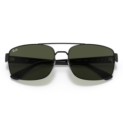 Ray-Ban 3687 Black Green RB3687 002/31 (61)