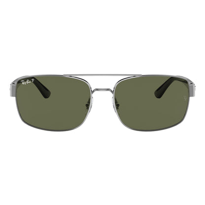 Ray-Ban 3687 Polarised Gunmetal Green RB3687 004/58 (61)