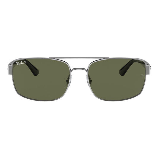 Ray-Ban 3687 Polarised Gunmetal Green RB3687 004/58 (61)