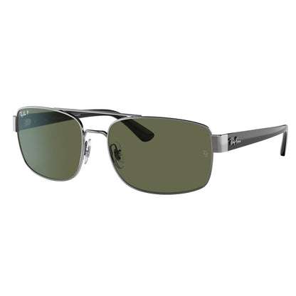 Ray-Ban 3687 Polarised Gunmetal Green RB3687 004/58 (61)