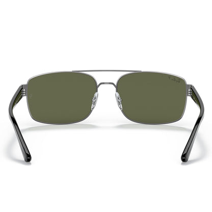 Ray-Ban 3687 Polarised Gunmetal Green RB3687 004/58 (61)