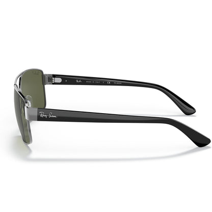 Ray-Ban 3687 Polarised Gunmetal Green RB3687 004/58 (61)