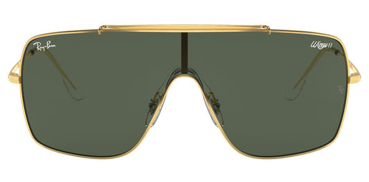 Ray-Ban 3697 Wings II Arista Gold Dark Green RB3697 905071 (35)