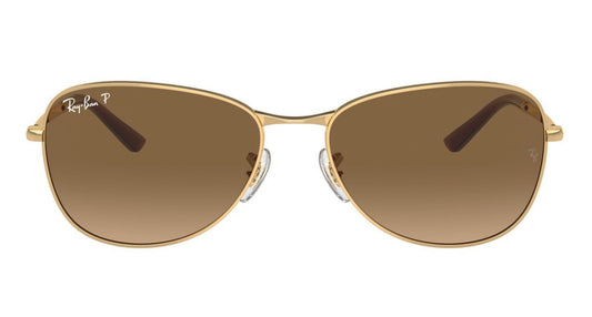 Ray-Ban 3733 Polarised Gold Brown Gradient (3733 001/M2)