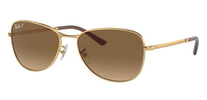 Ray-Ban 3733 Polarised Gold Brown Gradient (3733 001/M2)