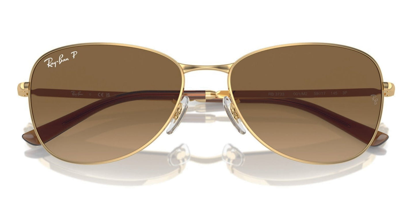 Ray-Ban 3733 Polarised Gold Brown Gradient (3733 001/M2)