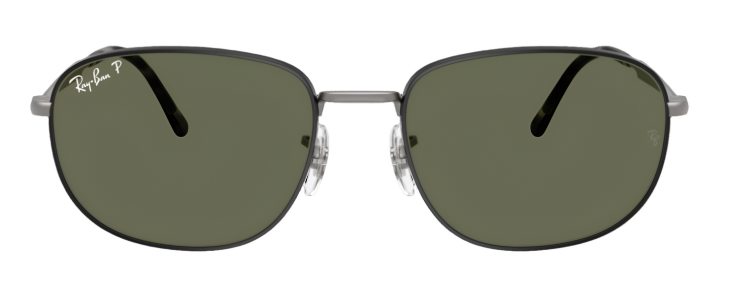 Ray-Ban 3754 Polarised Matte Black on Matte Gunmetal Green (3754 927458)