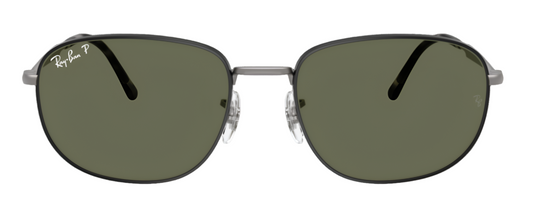 Ray-Ban 3754 Polarised Matte Black on Matte Gunmetal Green RB3754 927458 (60)