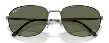 Ray-Ban 3754 Polarised Matte Black on Matte Gunmetal Green (3754 927458)