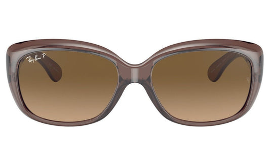 Ray-Ban 4101 Jackie Ohh Polarised Transparent Dark Brown Brown Gradient RB4101 6593M2 (58)