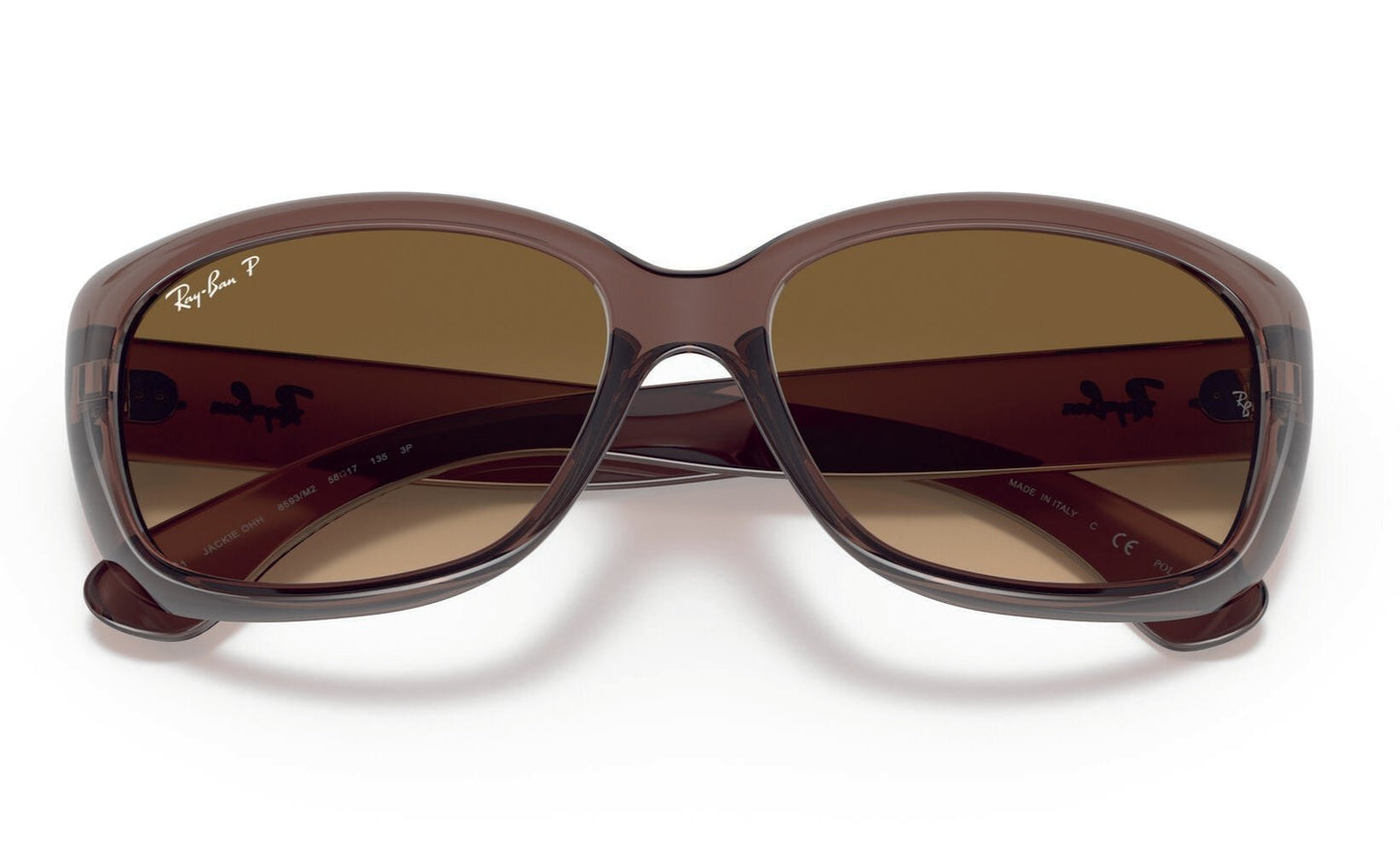 Ray-Ban Jackie Ohh Polarised Transparent Dark Brown Brown Gradient (4101 6593M2)