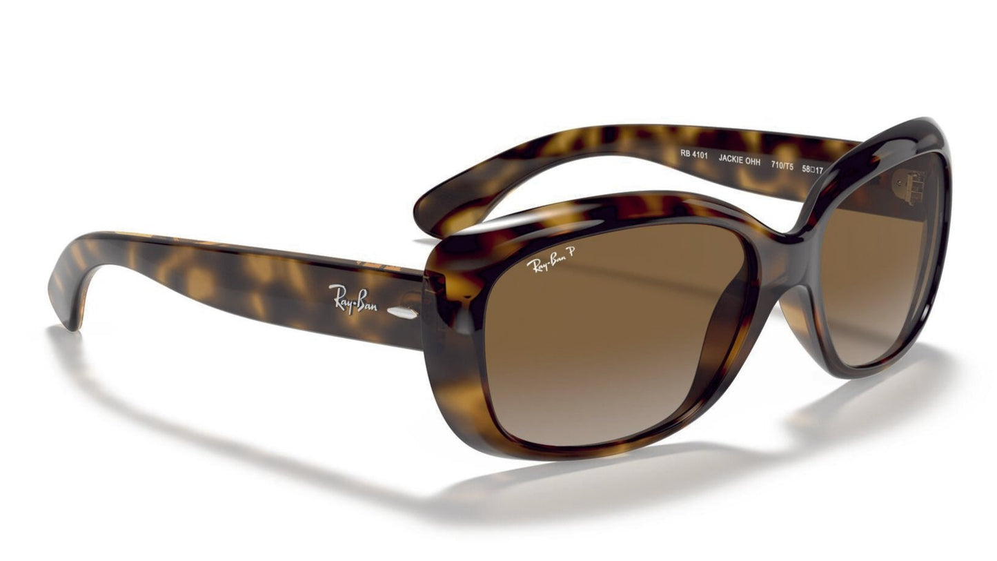 Ray-Ban Jackie Ohh 4101 Polarised Gloss Havana Brown Gradient (4101 710/T5)