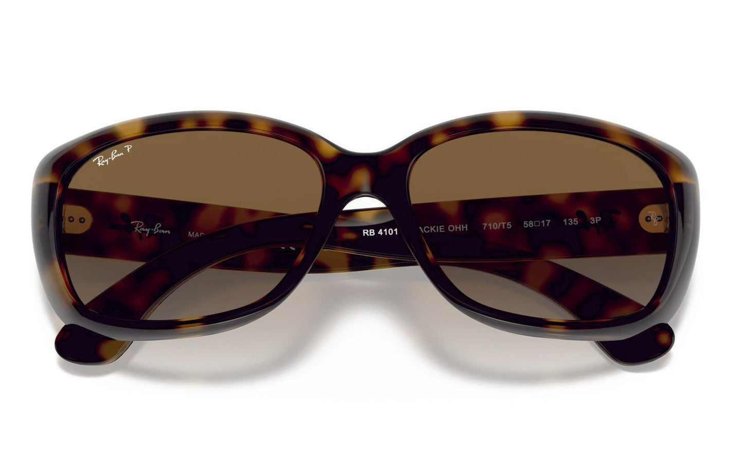 Ray-Ban Jackie Ohh 4101 Polarised Gloss Havana Brown Gradient (4101 710/T5)