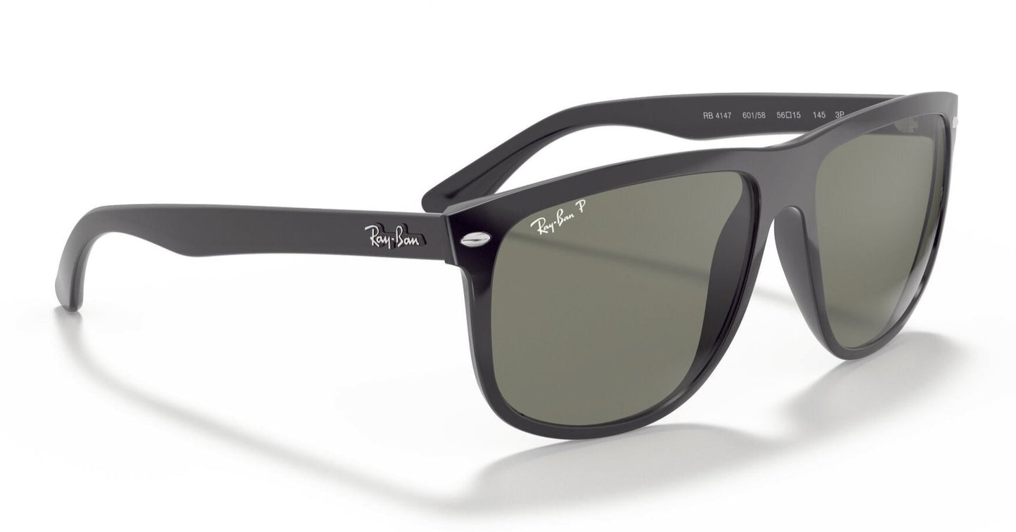 Ray-Ban Boyfriend 4147 Polarised Shiny Black Green (4147 601/58)