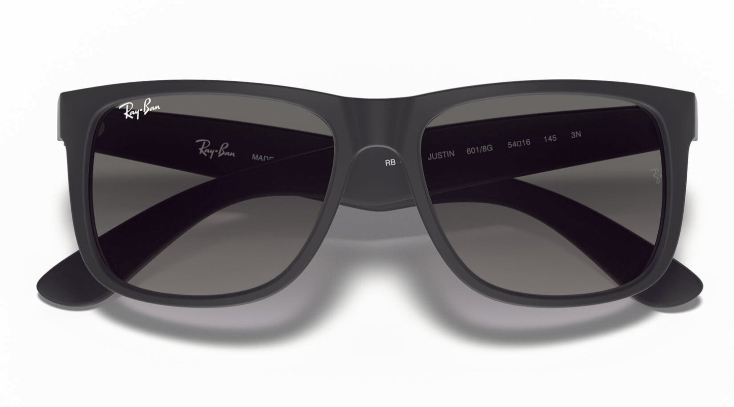 Ray-Ban Justin 4165 Black Rubber Grey Gradient (4165 601/8G)