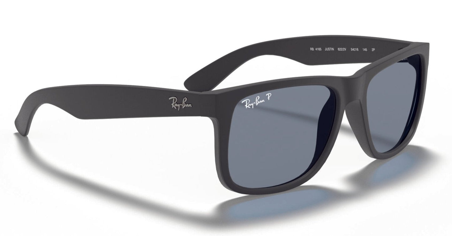 Ray-Ban Justin 4165 Polarised Black Rubber Dark Blue (4165 622/2V)