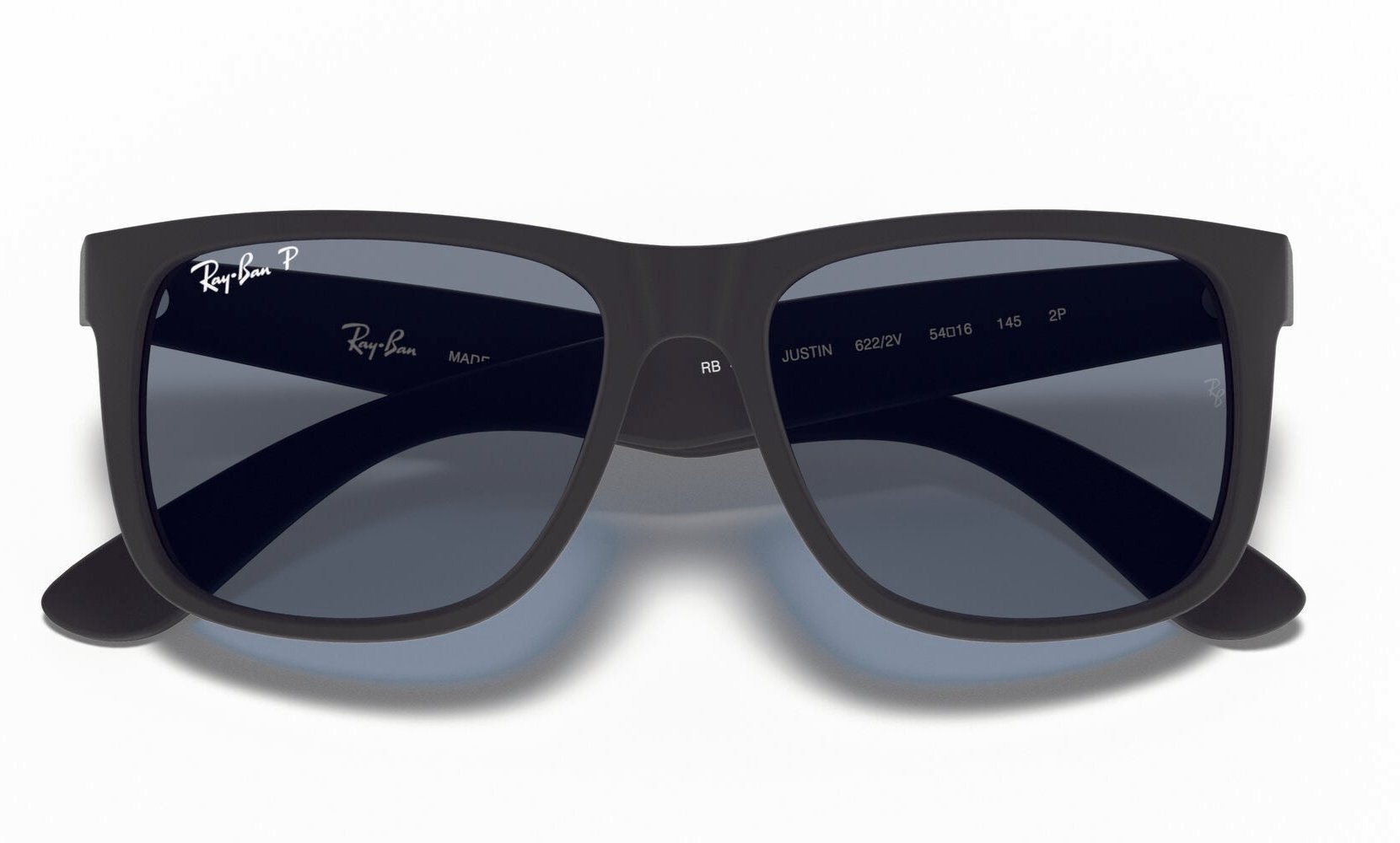 Ray Ban Justin 4165 Polarised Black Rubber Dark Blue 4165 622 2V Great Southern Sunnies