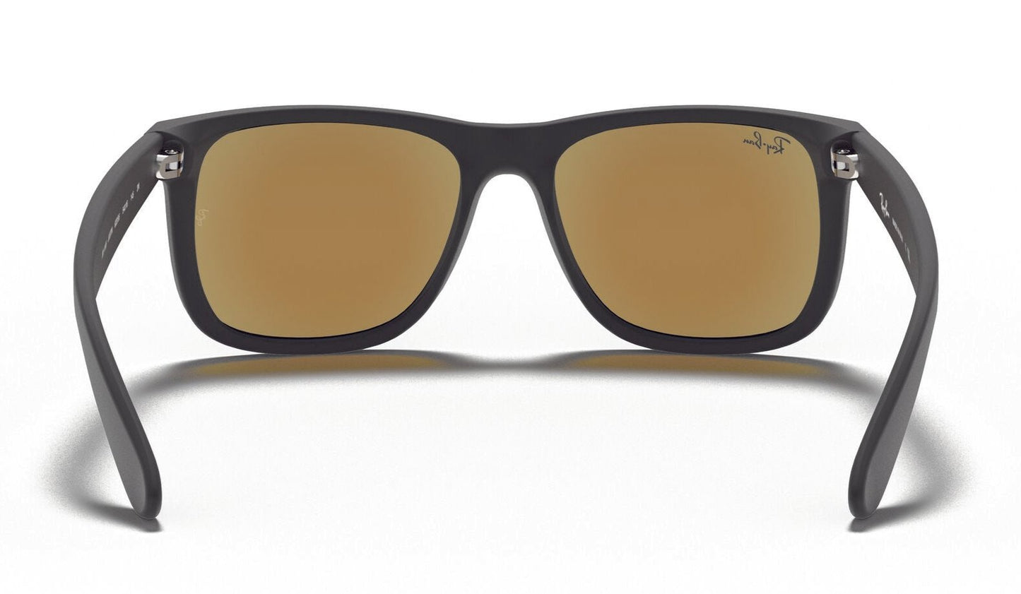 Ray-Ban Justin 4165 Black Rubber Blue Mirror (4165 622/55)