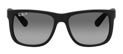 Ray-Ban Justin 4165 Rubber Black Light Grey Gradient Polarised (4165 622/T3)