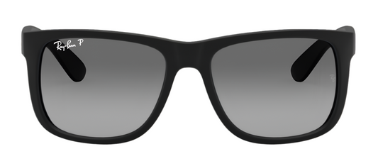 Ray-Ban Justin 4165 Rubber Black Light Grey Gradient Polarised (4165 622/T3)
