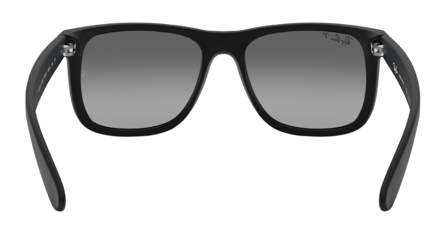 Ray-Ban Justin 4165 Rubber Black Light Grey Gradient Polarised (4165 622/T3)