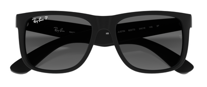Ray-Ban Justin 4165 Rubber Black Light Grey Gradient Polarised (4165 622/T3)