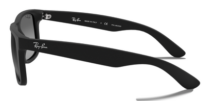 Ray-Ban Justin 4165 Rubber Black Light Grey Gradient Polarised (4165 622/T3)