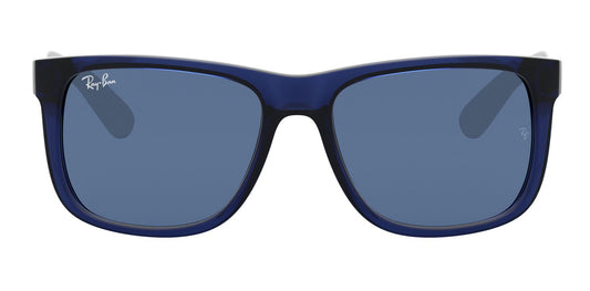 Ray-Ban 4165 Justin Rubber Transparent Blue Dark Blue RB4165 651180 (55)