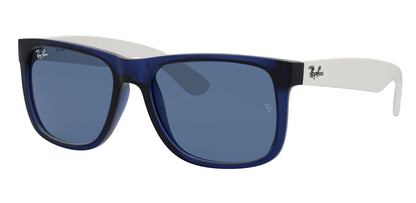 Ray-Ban 4165 Justin Rubber Transparent Blue Dark Blue RB4165 651180 (55)